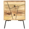vidaXL Bedside Cabinet 15.7"x11.8"x19.7" Solid Mango Wood - 2 of 4