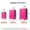 3-Piece Matching Hardshell Luggage Set,Checked Suitcases Expandable Lightweight Spinner Suitcases with TSA Lock (20"/24"/28")-Cuddlewood - 4 of 4