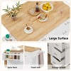 NicBex 53.78Inch Rolling Kitchen Island with Drop Leaf,Kitchen Cart with 2 Door Cabinet and 3 Drawers - 4 of 4