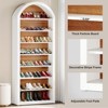 Lirago,8-Tier Arched Bookshelf – Two-Tone Wooden Display Unit with Dustproof Back – Versatile Storage for Living Room, Study & Kitchen - 4 of 4