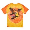 Five Nights At Freddy's Foxy Face Men's Orange Spiral Tie-Dye Crew Neck Short Sleeve T-shirt - 3 of 4