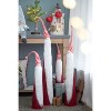 Gulches Series  Red and White Shatterproof Standing Santa with Lantern and Bag Holiday Ornament - 2 of 4