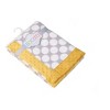 Bacati - Grey Dots with Solid Border Blanket (Grey Dots/Yellow Border) - 4 of 4