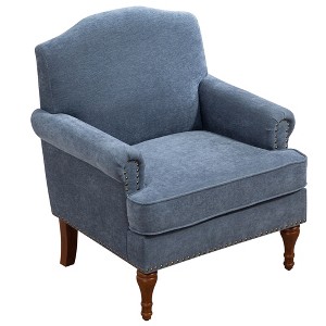 Lyngins Chenille Accent Chairs with Nailhead Trim,Upholstered Arm Chairs for Living Room,Bedroom - 1 of 4