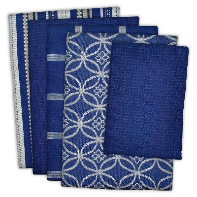 Navy blue & cream grain sack towel set – JaBella Designs