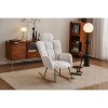 NicBex Accent Chair Rocking Chair with High Backrest and Pillows Mid Century Modern Glider Rocking Chair for Living Room, Bedroom, Offices - 2 of 4