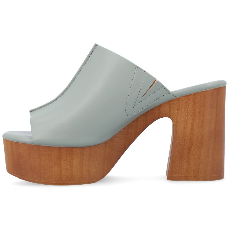 Journee Collection Womens Lorenza Tru Comfort Foam Platform Clog Open Toe Sandals, 3 of 11