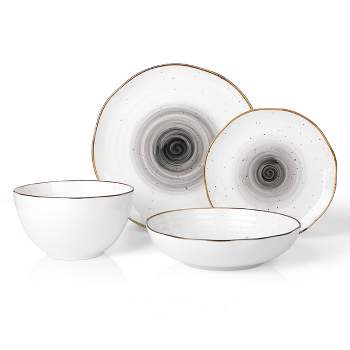 Christian Siriano Luma 16-Piece Dinnerware Set Porcelain, Service for 4,