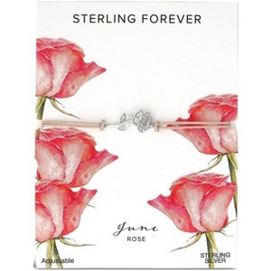 SHINE by Sterling Forever Sterling Silver Birth Flower Bolo Bracelet - 1 of 2
