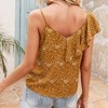 Anna-Kaci Women's Sleeveless Spaghetti Strap Top with Ruffle Front and Allover Polka Dot Print - 4 of 4
