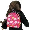 Sophia’s Flower Print Backpack for 18" Dolls, Hot Pink - 3 of 4