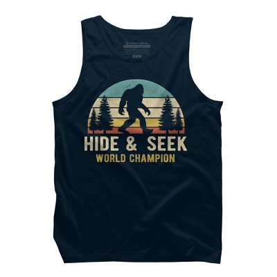 Men's Design By Humans Bigfoot - Hide And Seek World Champion By clickbong Tank Top