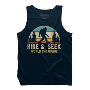 Men's Design By Humans Bigfoot - Hide And Seek World Champion By clickbong Tank Top - 1 of 2