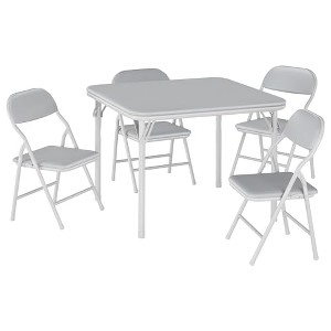 GustoWave Kids Folding Table and Chairs Set, Toddlers Children's Activity Table and Chairs Set for Dining Room, Daycare, Classrooms - 1 of 4