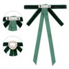 INSPIRE CHIC Women's Pre-tied Velvet Ribbon Heart Beads Bow Tie - 3 of 4
