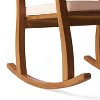 Acacia Wood Patio Outdoor Rocking Chair with cushions for Garden, Lawn, Backyard, Pool - 4 of 4