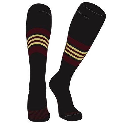 PEAR SOX Striped OTC Baseball, Softball, Football Socks (G) Royal, Maroon, Vegas Gold