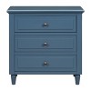 28'' Modern 3-Drawer Nightstand with Smooth Drawer Slides,Metal Handles & Rubber Wood Legs for Bedroom Living Room-Baofuwish - 3 of 4