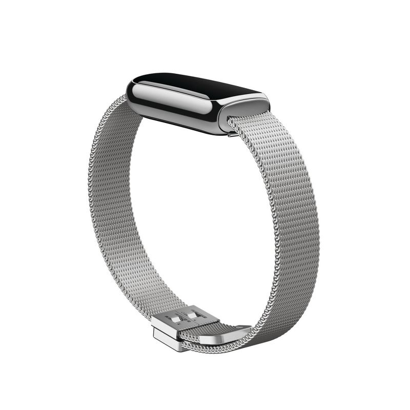 Fitbit Luxe Metal Mesh Band Stainless Steel Band - Platinum, 3 of 5