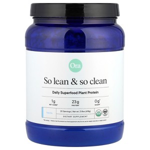 Ora So Lean & So Clean, Daily Superfood Plant Protein, Vanilla, 21.8 oz (618 g) - 1 of 3