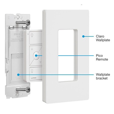 White In-Wall Fan Control Bracket for Pico Smart Remote
