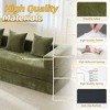 MOONMISS 78"Convertible Sleeper Sofa Bed with Pillows, Folding Mattress Couch, Removable Washable Floor Sofa for Small Spaces - 3 of 4