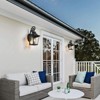 Gulches Outdoor Wall Lights - Vintage Black Lanterns with Decorative Scroll Design & Clear Glass, 14"-21" for Porch and Garden, 2-Pack - 4 of 4