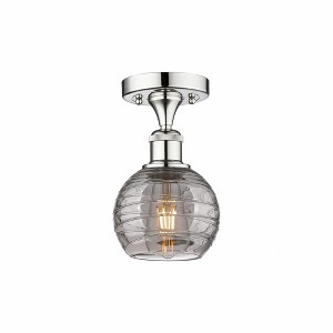 Athens Deco Swirl - 1 Light Semi-Flush Mount In Industrial Style-8.25 Inches Tall and 5.88 Inches Wide - 1 of 1