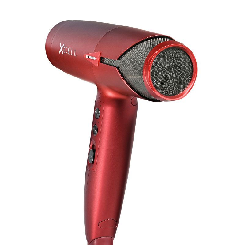 GAMMA+ XCell Professional Hair Dryer Digital Motor Ultra-Lightweight Ionic Technology, Red, 1 of 8