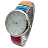 Olivia Pratt Big Dial Easy Reader Watch Printed Elastic Stretch Band Wristwatch Women Watch - 2 of 3