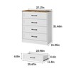 Dresser for Bedroom, 4 Drawer Small Dresser with Charging Station for Living Room, Chest of Drawers - 2 of 4