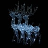 vidaXL Acrylic Reindeer Christmas Decorations 3 pcs 47.2 in. Cold White - 2 of 4