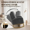GustoWave Nursery Rocking Chair, Comfy Upholstered Glider Rocker Armchair with High Back and Side Pocket for Living Room Bedroom - 4 of 4