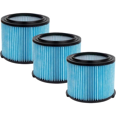 Nispira VF3500 Vacuum Filter Replacement Compatible with Ridgid Wet/Dry Vac 3-Layer Filters WD4050 WD4070 WD4522, 3 Packs