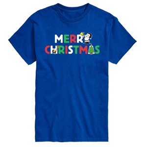 Men's - Peanuts - Merry Christmas Snoopy Short Sleeve Graphic T-Shirt - 1 of 4