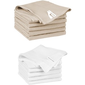 Unique Bargains Solid Color Cotton Waffle Weave Drying Absorbent Kitchen Towels - 1 of 4