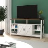 Emma and Oliver Modern Rustic Farmhouse Media Console Cabinet with Spacious Open and Closed Storage - 2 of 4
