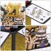 Unique Bargains 3D Handcrafted Pop-Out Funny Greeting Card Black Gold - 4 of 4