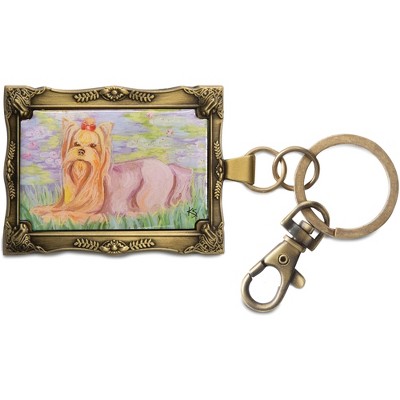 NATSUNO Portachiavi Golden Retriever Acciaio - Regalo Per Amanti Cani, Ciondolo Home Is Where The Golden Is