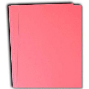 Hamilco Colored Cardstock Scrapbook Paper 8.5" x 11" Taffy Pink Color Card Stock Paper 50 Pack - 1 of 4