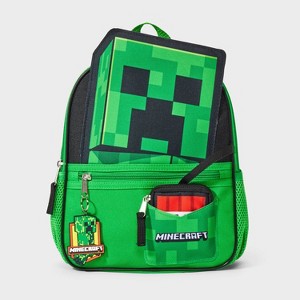 Kids' Minecraft Creeper 12" Backpack - Green - 1 of 4