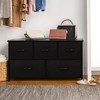 FONTOI Storage Cabinet, Sideboard Buffet with 5 Drawers for Modern Spaces, Space-Saving Storage Solution for Modern Interiors, Black, 39.37"*11.8"*22" - 2 of 4