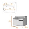 NicBex 13 inch Floating Nightstand with Drawer,Modern Side Table with Open shelf and Free Pull Design,Bedside Table for Bedroom,Living Room - 4 of 4