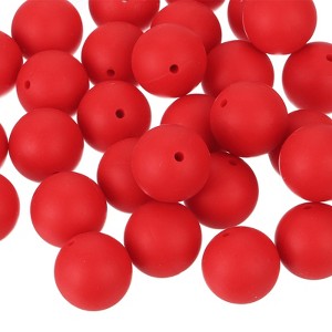 Unique Bargains Round Loose Silicone Beads for DIY Keychain Jewelry Making 50 Pcs - 1 of 4
