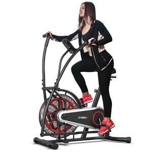 Costway Unlimited Resistance Airdyne Bike Fan Exercise Bike with Clear LCD Display - 1 of 4