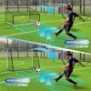 6/12x4/6 Ft 2-in-1 Soccer Trainer – Rebound Net & Goal Combo w/Ultra-Responsive Net & Steel Frame, for Football Passing, Shooting and Practice - 3 of 4