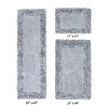 Shaggy Border Collection 3-Piece Bath Rug Set 100% Cotton Tufted Weave Ruffle Border Pattern Bathroom Rug for Machine Washable Bathmat - 2 of 4
