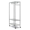 Alera Wire Shelving Garment Rack, 40 Garments, 48w x 18d x 75h, Silver - 3 of 4