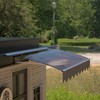Vynxaria 47" x 34" Door Window Awning - Brown Roof Canopy - 2 of 4
