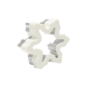 Unique Bargains Large Snowflake Trio Cookie Cutter Hand Washable Stainless Steel Plastic White 3.5"x4.3"1.6" 1Pcs - 1 of 4